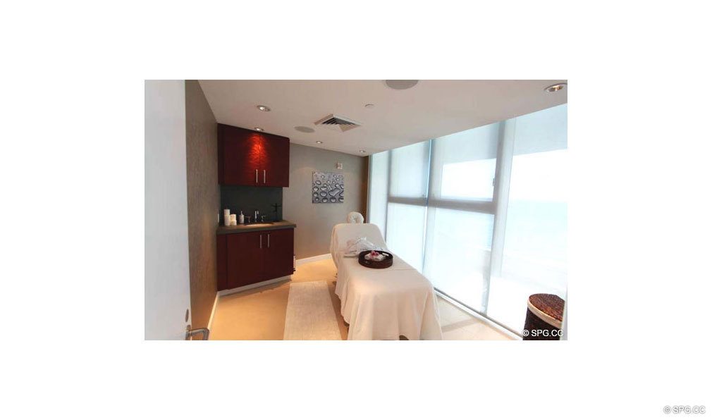 Spa Treatment Room at Jade Beach, Luxury Oceanfront Condominiums Located at 17001 Collins Ave, Sunny Isles Beach, FL 33160