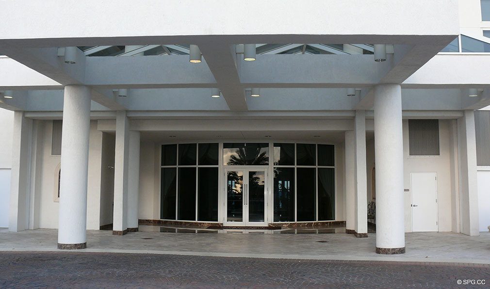 Entrance to L'Ambiance, Luxury Oceanfront Condominiums Located at 4240 Galt Ocean Dr, Ft Lauderdale, FL 33308