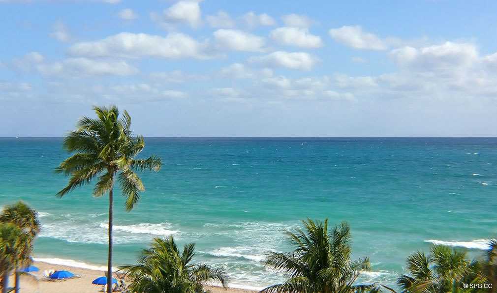 Ocean View from Las Olas Beach Club, Luxury Oceanfront Condominiums Located at 101 S Ft Lauderdale Beach Blvd, Ft Lauderdale, Florida 33316