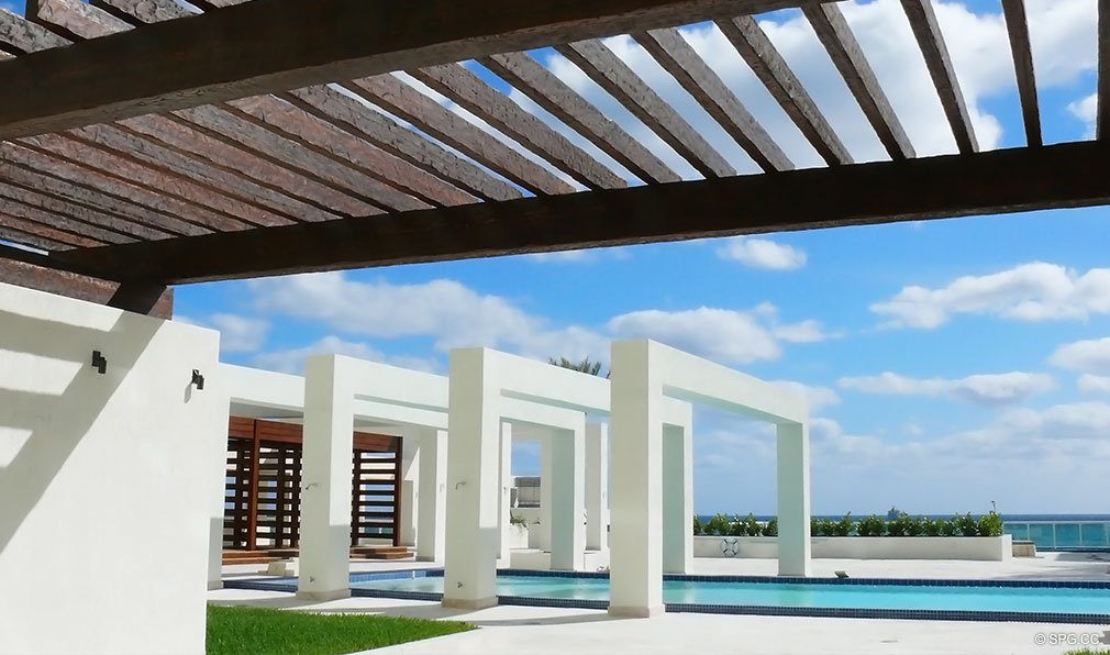 Pool Deck at Las Olas Beach Club, Luxury Oceanfront Condominiums Located at 101 S Ft Lauderdale Beach Blvd, Ft Lauderdale, Florida 33316