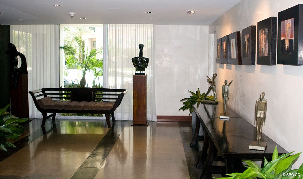 Common Room at Las Olas River House, Luxury Waterfront Condominiums Located at 333 Las Olas Way, Ft Lauderdale, FL 33301