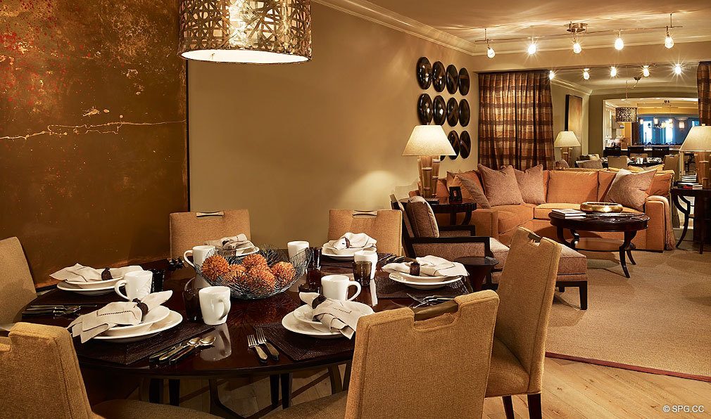 Breakfast Area at Luxuria, Luxury Oceanfront Condominiums Located at 2500 S Ocean Blvd, Boca Raton, FL 33432
