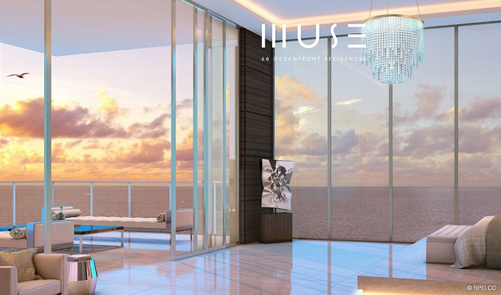 Ocean Views from Muse, Luxury Oceanfront Condominiums Located at 17141 Collins Ave, Sunny Isles Beach, FL 33160