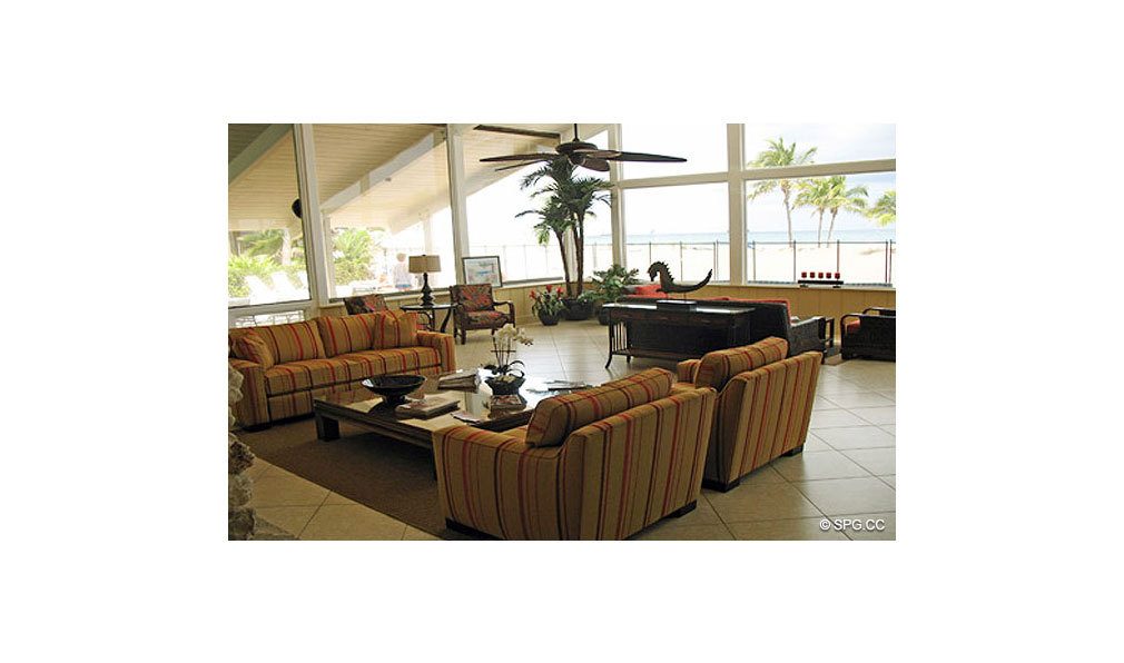 Oceanage Lobby, Luxury Oceanfront Condominiums Located at 1650 S Ocean Lane, Ft Lauderdale, FL 33316