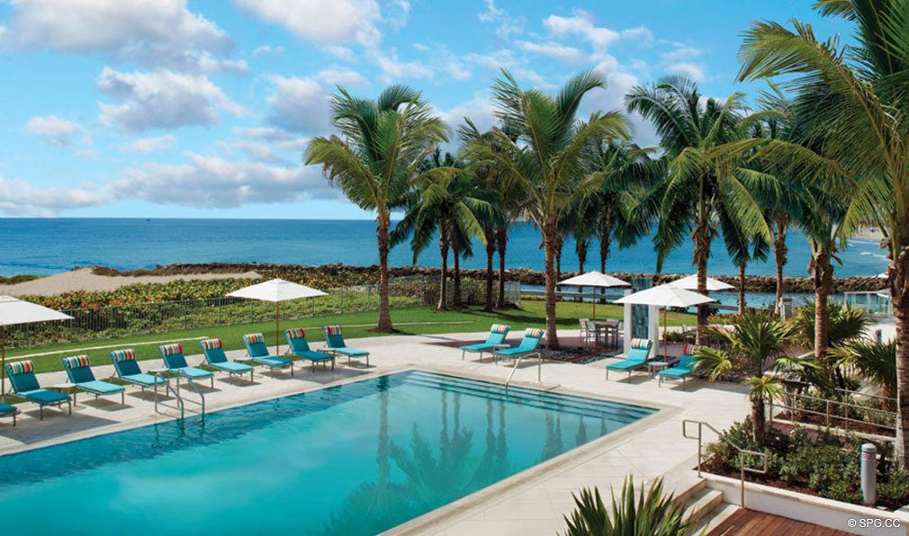 One Thousand Ocean Pool Deck, Luxury Oceanfront Condominiums Located at 1000 S Ocean Blvd, Boca Raton, FL 33432