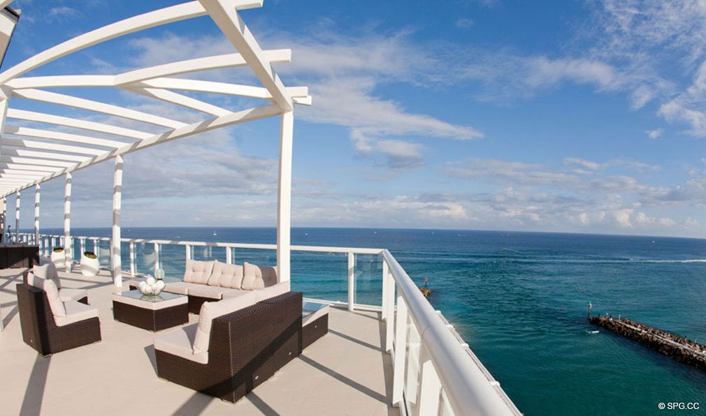 Outdoor Living at One Thousand Ocean, Luxury Oceanfront Condominiums Located at 1000 S Ocean Blvd, Boca Raton, FL 33432