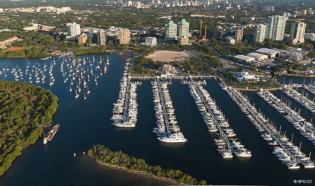 Marina Near Park Grove, Luxury Waterfront Condominiums Located at 2701 S Bayshore Dr, Miami, FL 33133