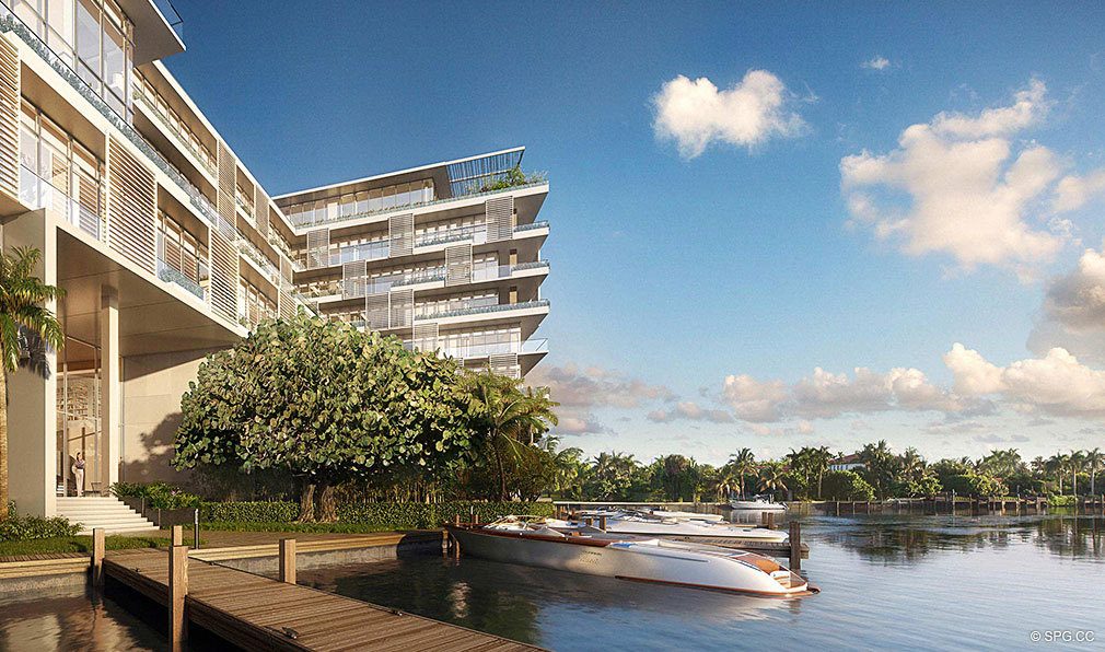 Docks at Ritz-Carlton Residences, Luxury Waterfront Condominiums Located at 4701 N Meridian Ave, Miami Beach, FL 33140