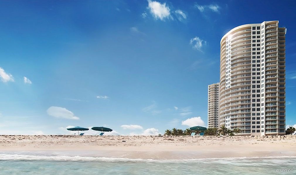View of Ritz-Carlton Residences, Luxury Oceanfront Condominiums Located at 2700 N Ocean Dr, Palm Beach, FL 33404