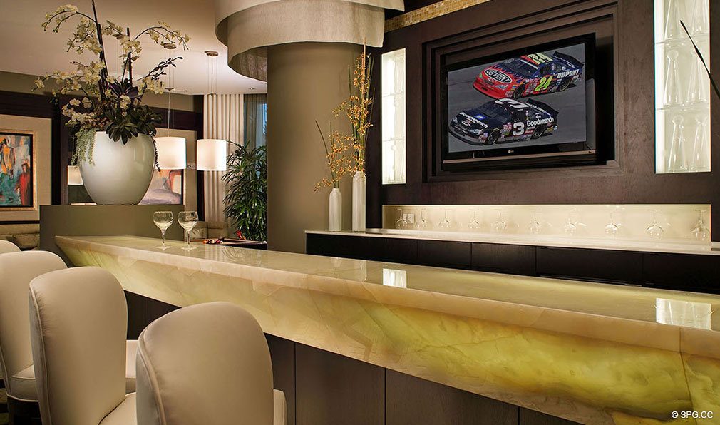 Bar at Ritz-Carlton Residences, Luxury Oceanfront Condominiums Located at 2700 N Ocean Dr, Palm Beach, FL 33404