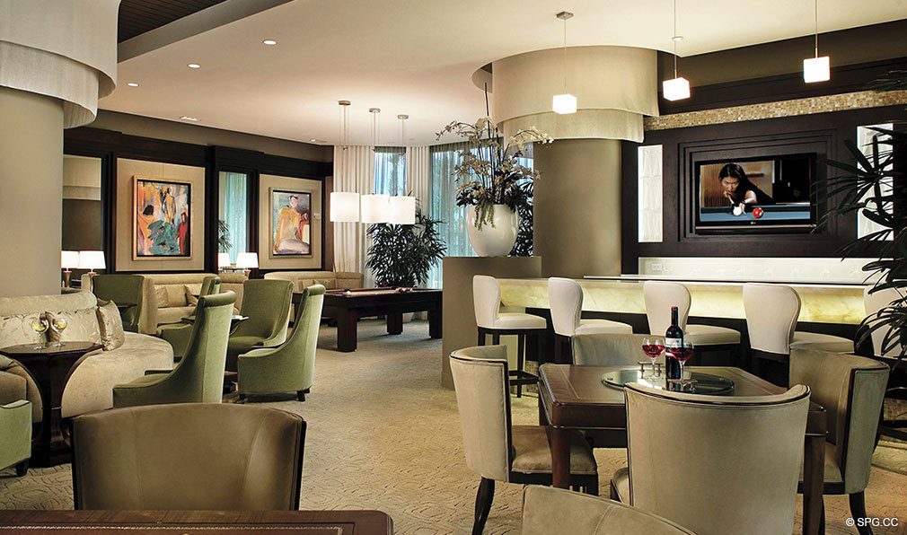Ritz-Carlton Residences Social Area, Luxury Oceanfront Condominiums Located at 2700 N Ocean Dr, Palm Beach, FL 33404