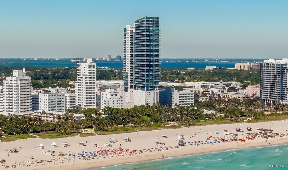 View of Setai, Luxury Oceanfront Condominiums Located at 101 20th St, Miami Beach, FL 33139
