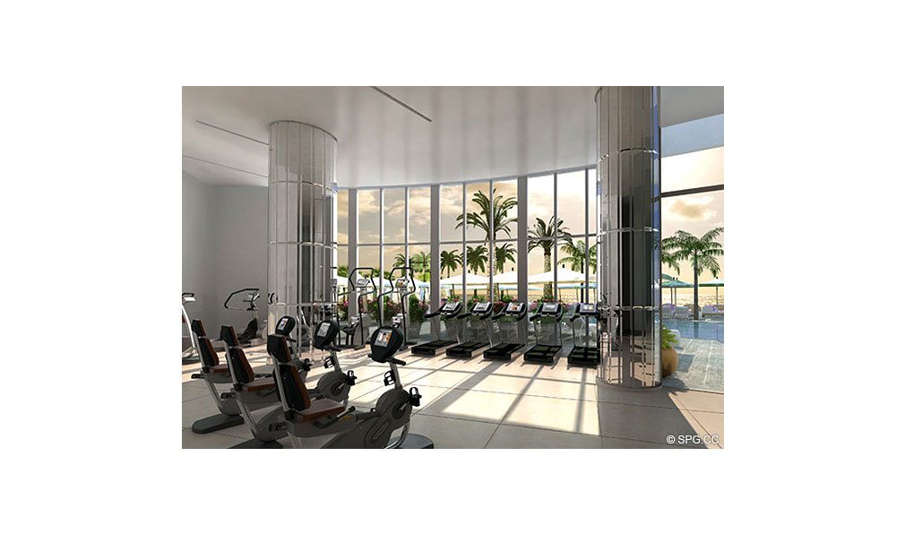 Fitness Center at St. Regis Bal Harbour, Luxury Oceanfront Condominium, 9701 Collins Ave, Bal Harbour, FL 33154