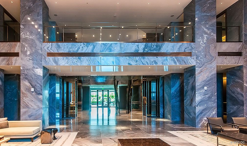 Front Lobby Entrance at Trump Hollywood, Oceanfront Condominiums Located at 2711 S Ocean Dr, Hollywood Beach, FL 33019
