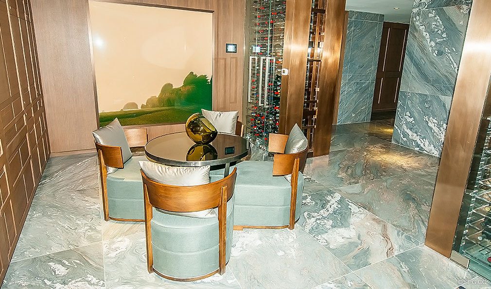 Wine Room at Trump Hollywood, Luxury Oceanfront Condominiums Located at 2711 S Ocean Dr, Hollywood Beach, FL 33019