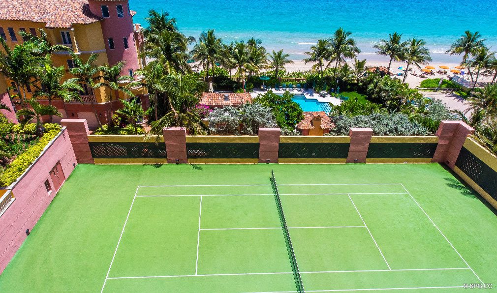 Palms Tennis Court, Luxury Oceanfront Condominiums Located at 2100-2110 N Ocean Blvd, Ft Lauderdale, FL 33305