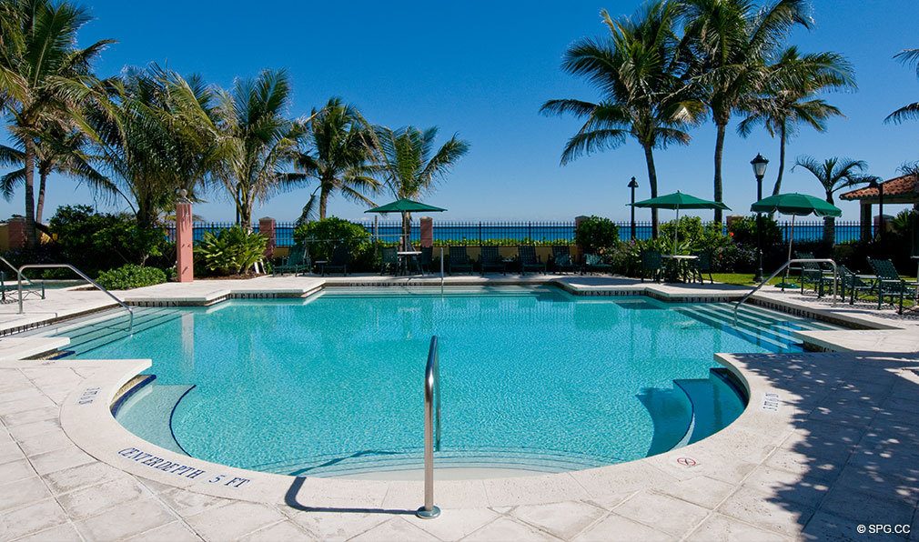 Palms Pool Deck, Luxury Oceanfront Condominiums Located at 2100-2110 N Ocean Blvd, Ft Lauderdale, FL 33305